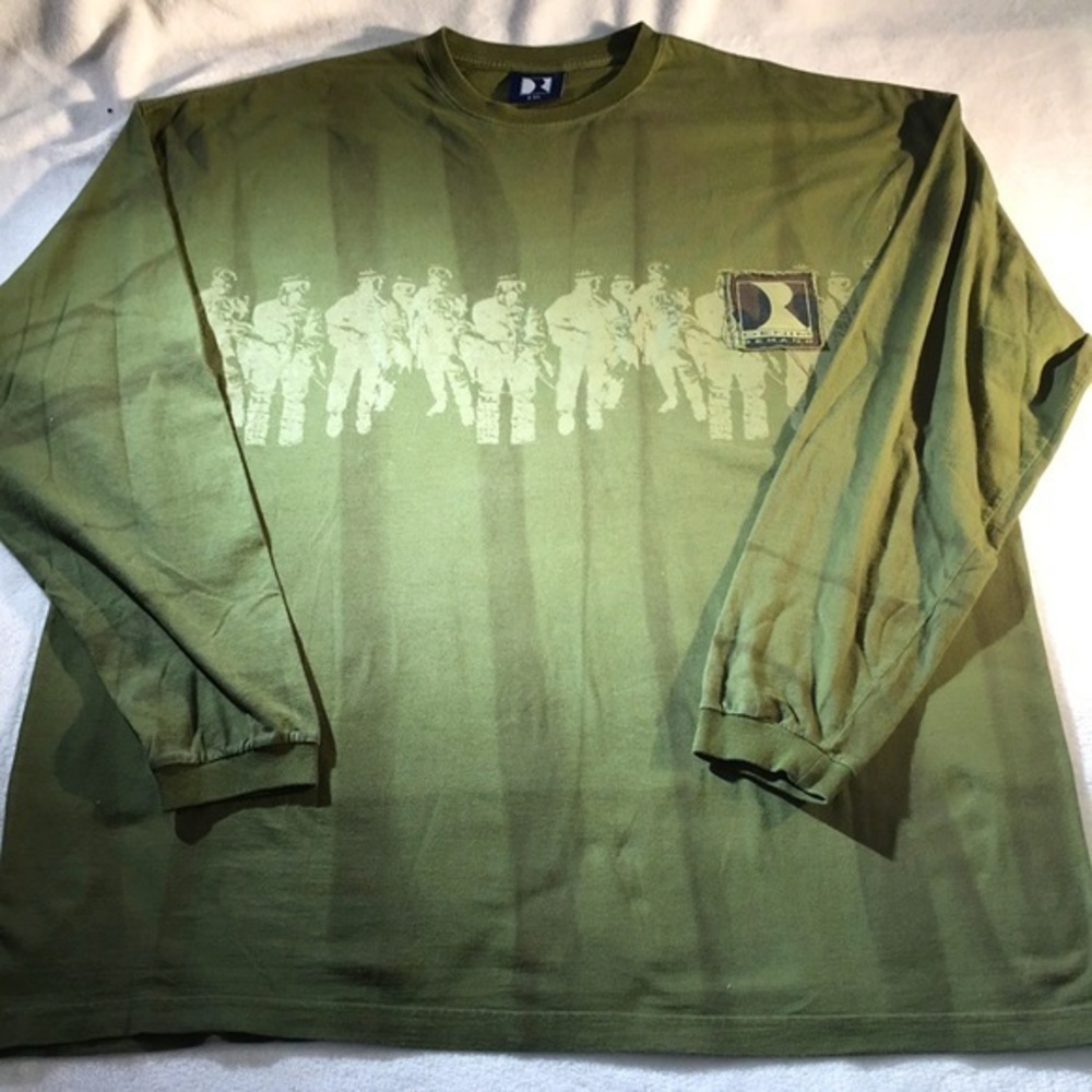 Raw Denim Graphic Long Sleeve Tee